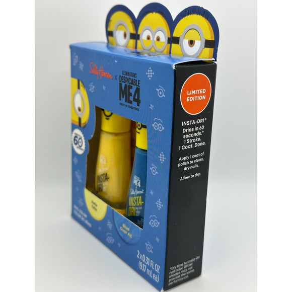 NEW Sally Hansen Insta-Dri Despicable Me Duo – Hella Yella & Blue All Over - Picture 6 of 8